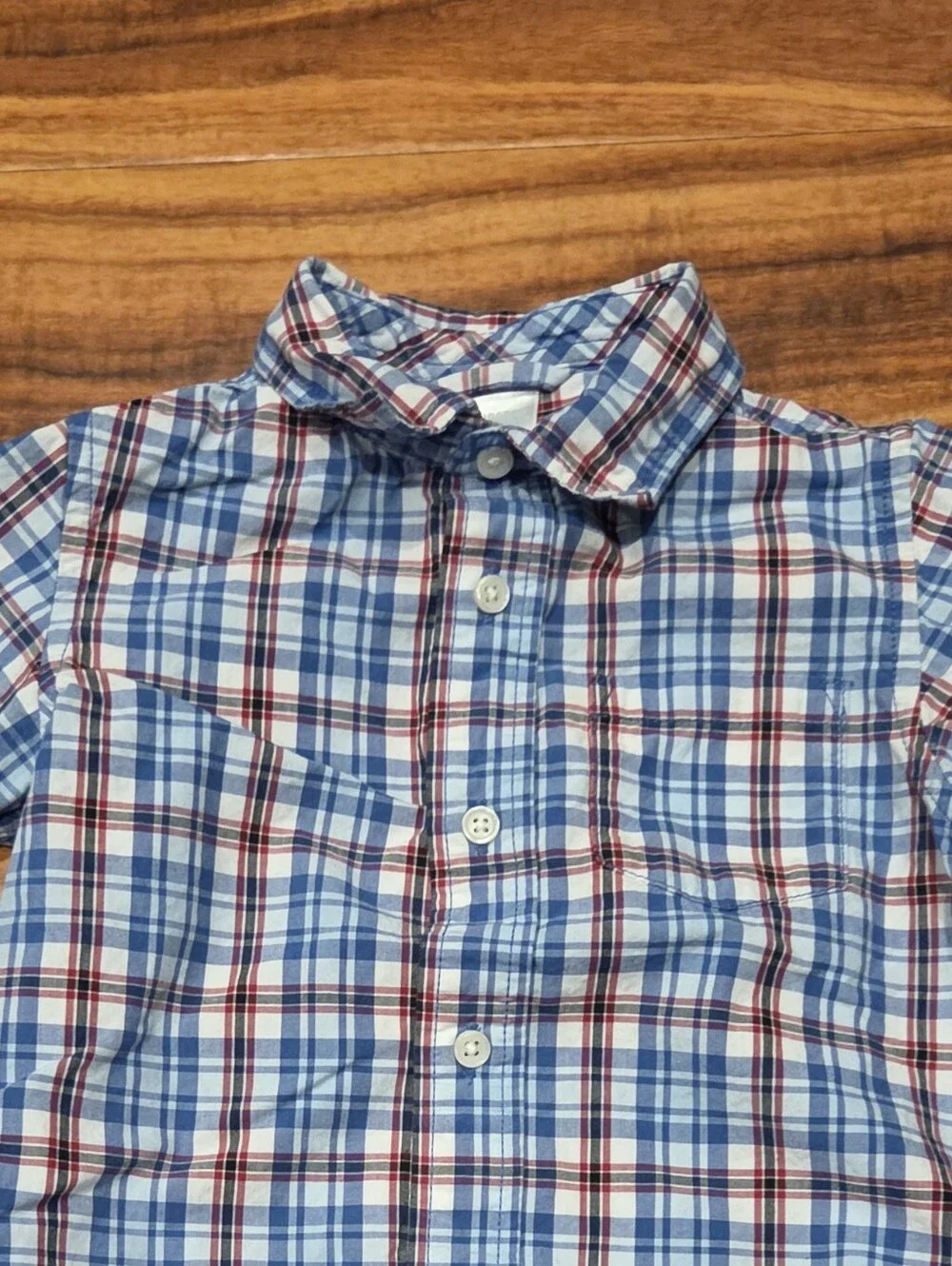 Gymboree NWT/EUC 18-24 Red/Blue Plaid Button Down Shirt, Jeans & Airplane Shoes